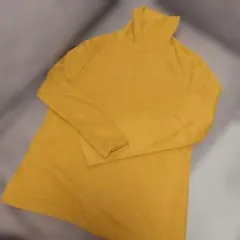 UNIQLO HEATTECHフリースタートルネックT XL マスタード
