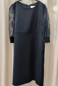 SWEETMOMMY　レースネイビーワンピース　授乳可　結婚式　入園式　卒園式