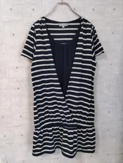 夏服 マタニティ ボーダー ワンピース M