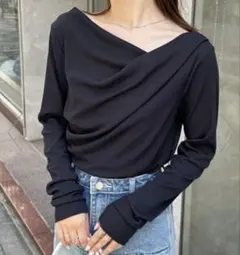 カットソー 長袖 レディース オフィス