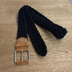 ラコステ　ブラック 編み込み カジュアルベルト