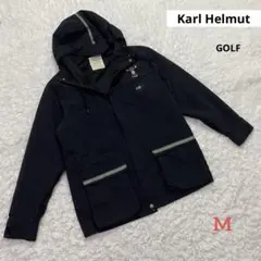 Karl Helmut フード付き ナイロンジャケット golf 刺繍ロゴ
