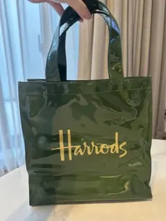 Harrods グリーン トートバッグ