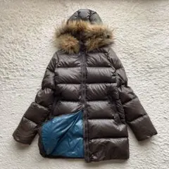 デュベティカ ダウンコート フード ファー ブラウン 40サイズ