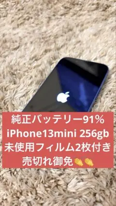 iPhone13 mini 256GB バッテリー91% 他サービス有 2025年最新