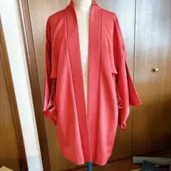 2/28 削除予定　最終割引 着物　羽織　昭和　レトロ　大正　赤　朱　色　ピンク