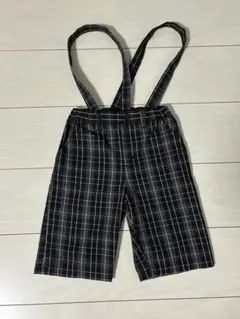 COMME CA ISM ★サスペンダー付き★ハーフパンツ★110㌢チェック柄