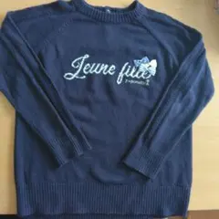 pom ponette ネイビー セーター M