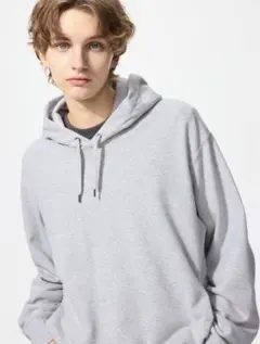 【美品】UNIQLO グレー スウェットプルパーカー Mサイズ