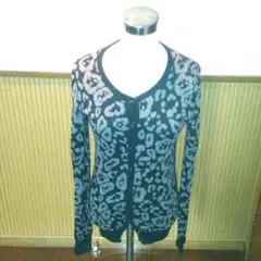 (値下☆)スライ ニット ロングカーディガン レオパード柄 ヒョウ柄