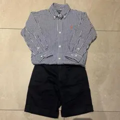 美品 3Tラルフローレン シャツ&ネイビー 半ズボン