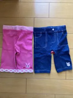 Hot Biscuits レギンスセット ピンク/デニム　90