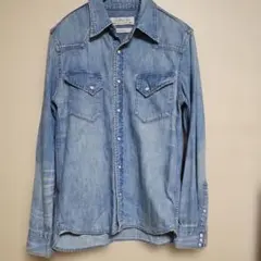 REMI RELIEF デニムシャツダメージ 加工 Mサイズレミレリーフ