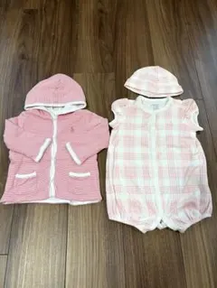 Ralph Lauren リバーシブルカーディガンとロンパースセット75㎝