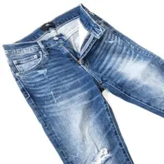 AZUL BY MOUSSY カットオフクラッシュスキニー Sサイズ W70cmのサムネイル