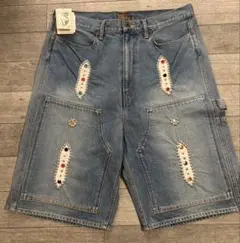 KAPITAL キャピタル　デニムショートパンツ スタッズリメイク　ジョーツのサムネイル