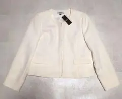 【未使用】ノーカラージャケット 白　17号