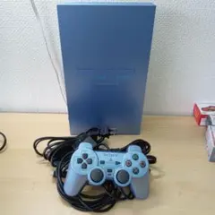 ジャンク品　PlayStation 2 ブルー 本体とコントローラーセット
