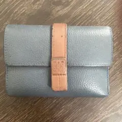LOEWE 三つ折り財布 ブルー系 レザーのサムネイル