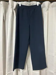 新品タグ付　UNIQLO：C スウェットワイドパンツM Navy