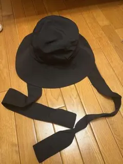 タイ付きバケットハット　ブラック