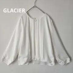 【GLACIER】ハニーズ　ブラウス　長袖　M　プルオーバー　白　きれいめ