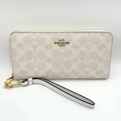 U-2242】COACH 長財布 シグネチャー ラウンドファスナー - メルカリ