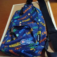 OUTDOOR PRODUCTS ボディバッグ ネイビー LAUNDRYコラボ