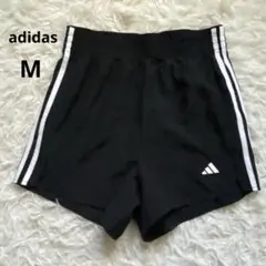adidas アディダス　ショートパンツ 3本ライン　 黒　ブラック　Mサイズ