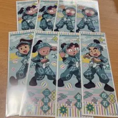 【忍たま】ロングステッカー　乱太郎&きり丸&金吾&虎若&兵太夫&三治郎　8枚