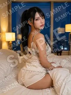 AI美女 A4ポスター サテンランジェリー グラビア