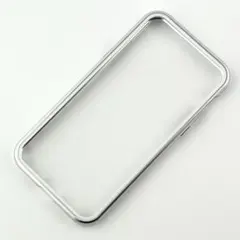 iPhone11Pro 耐衝撃 ガラス アルミケース 透明 シルバー マグネット