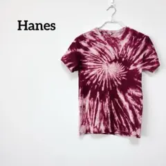 ✨️美品‼️ Hanes タイダイ Tシャツ マルーン/ピンク 半袖 エスニック