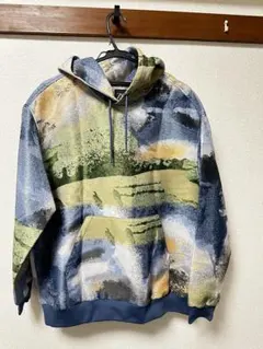 ZARA 総柄プリント プルオーバーパーカー Lサイズのサムネイル