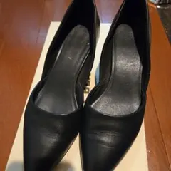 ALL BLACK レザーパンプス ブラック 35のサムネイル