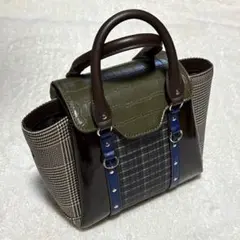 Ray BEAMS チェック柄 ハンドバッグ （付属のショルダーチェーン無し）
