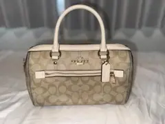 COACH シグネチャー ハンドバッグ ベージュ