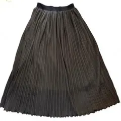 GLOBAL WORK 細プリーツロングスカート L サラサラ素材 美品のサムネイル