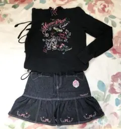 超レア★メゾピアノ★ベリエちゃんデベリエ 刺繍ストーン パーカートレーナー