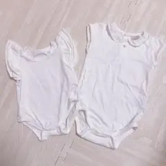 プティマイン ベビーロンパース 2枚セット 70