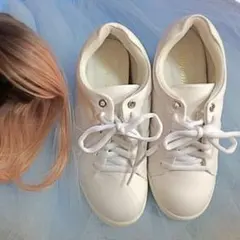 【美品】白　スニーカー　厚底