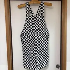 WEGO 白黒チェックのジャンパースカート　フリーサイズ　Fサイズ 中古品