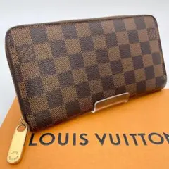 極美品】ルイヴィトン ダミエ エベヌ ジッピー クレマンス スリーズ 長