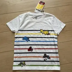 【新品】グラニフ　セサミストリート 刺繍 ボーダー Tシャツ　110cmのサムネイル