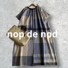 ꕤ新品ꕤ nop de nod/今季 リネンパネルチェック後ろフリルシャツ