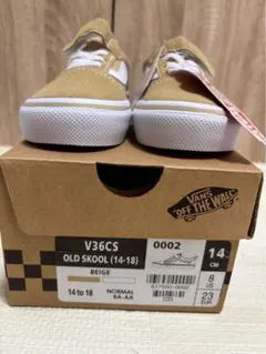 VANS OLD SKOOL スニーカー 14cm ベージュ