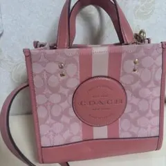 美品コーチトートバッグ ピンク