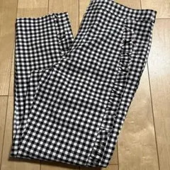ZARA ギンガムチェック　フリル　パンツ　M