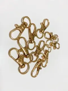 ゴールド 回転式ナスカン 20個セット ハンドメイド ストラップキーホルダー金具