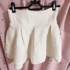 美脚ホワイトツイードスカート ミシェルマカロン 美脚スカート Sサイズ